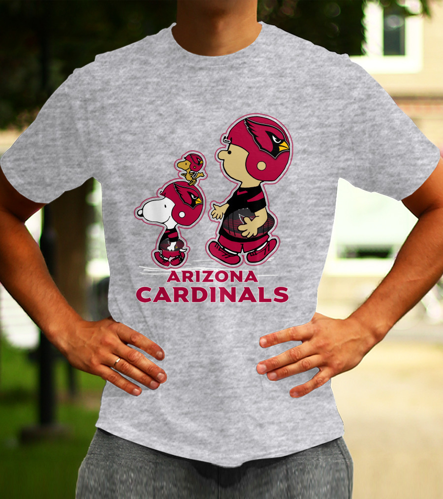 Snpfootball Arizona Cardinals Peanuts Characters Football Helmets T-Shirt