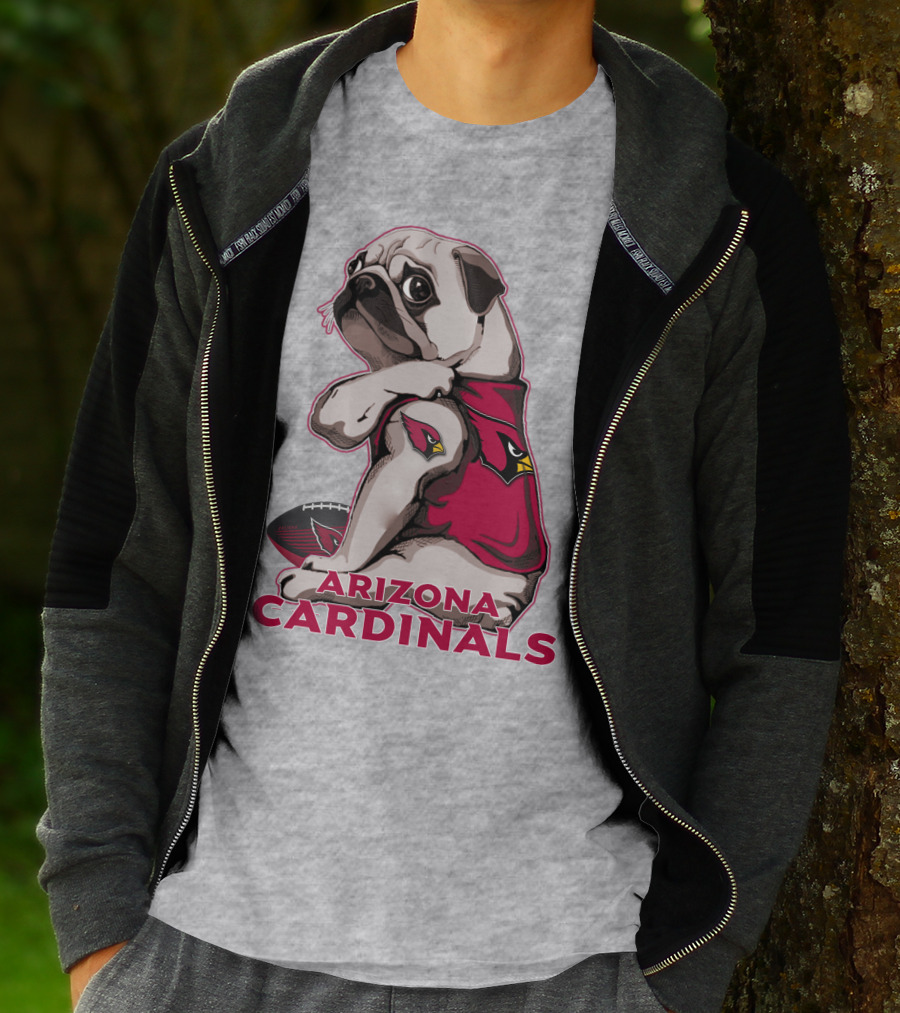 Arizona Cardinals Pug Sports Fan T-Shirt