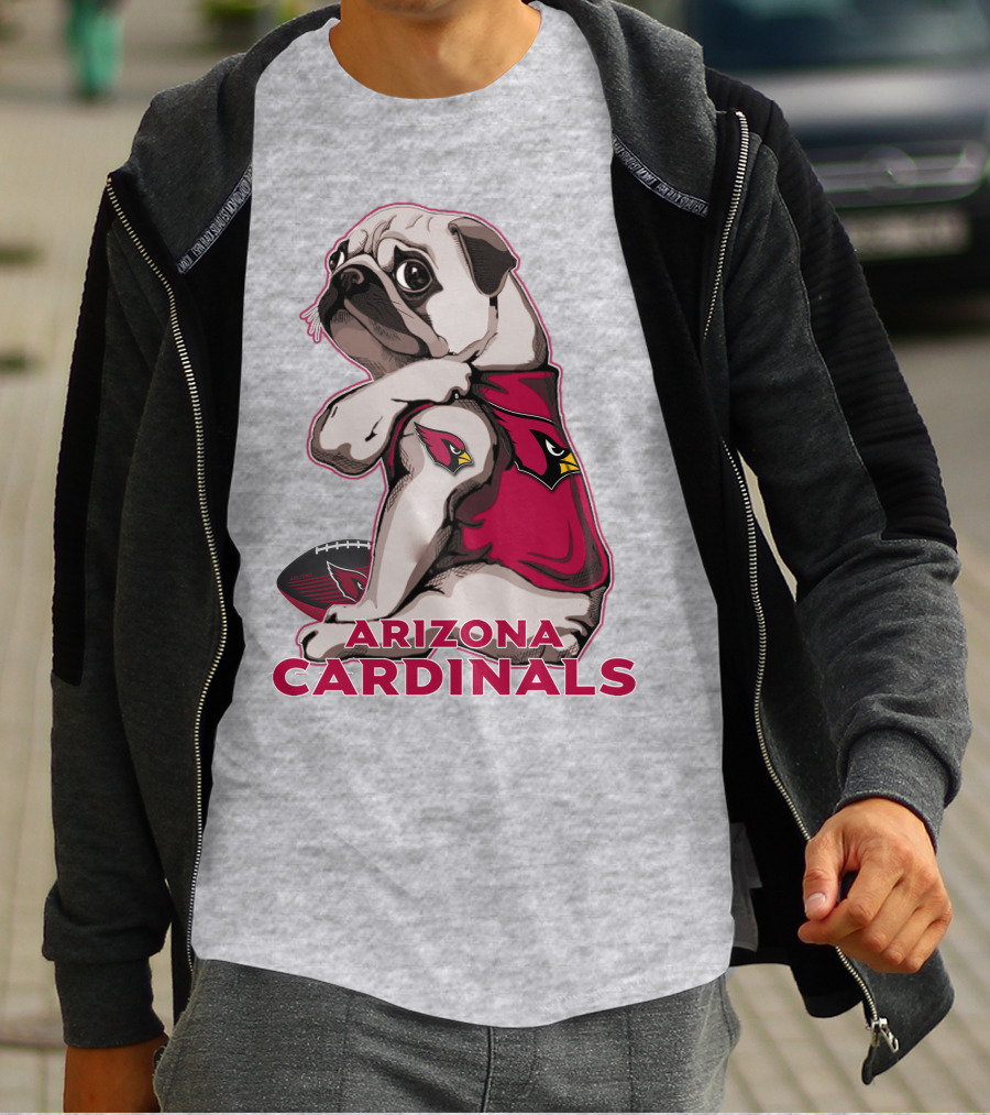 Arizona Cardinals Pug Sports Fan T-Shirt