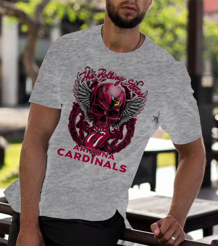 The Rolling Stones Arizona Cardinals Skull Wings T-Shirt
