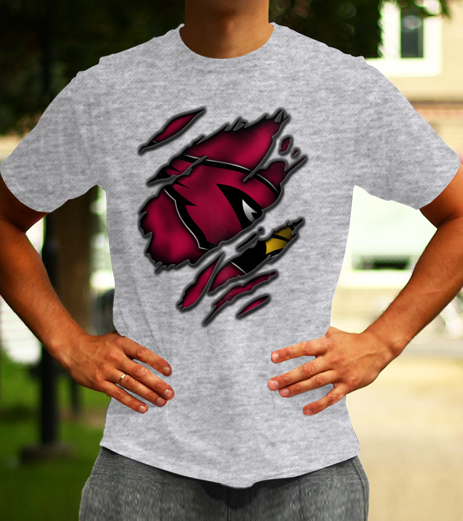 Torn Arizona Cardinals Logo Ripped T-Shirt
