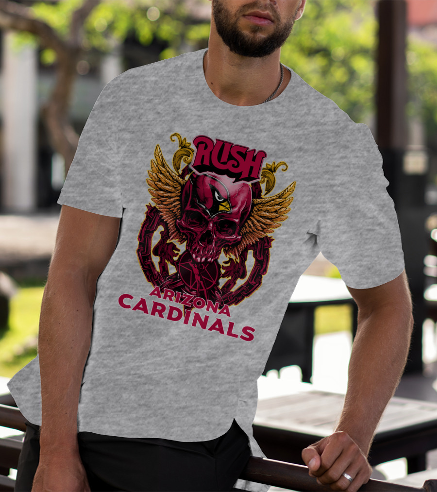 Rush Arizona Cardinals Skull Wings T-Shirt