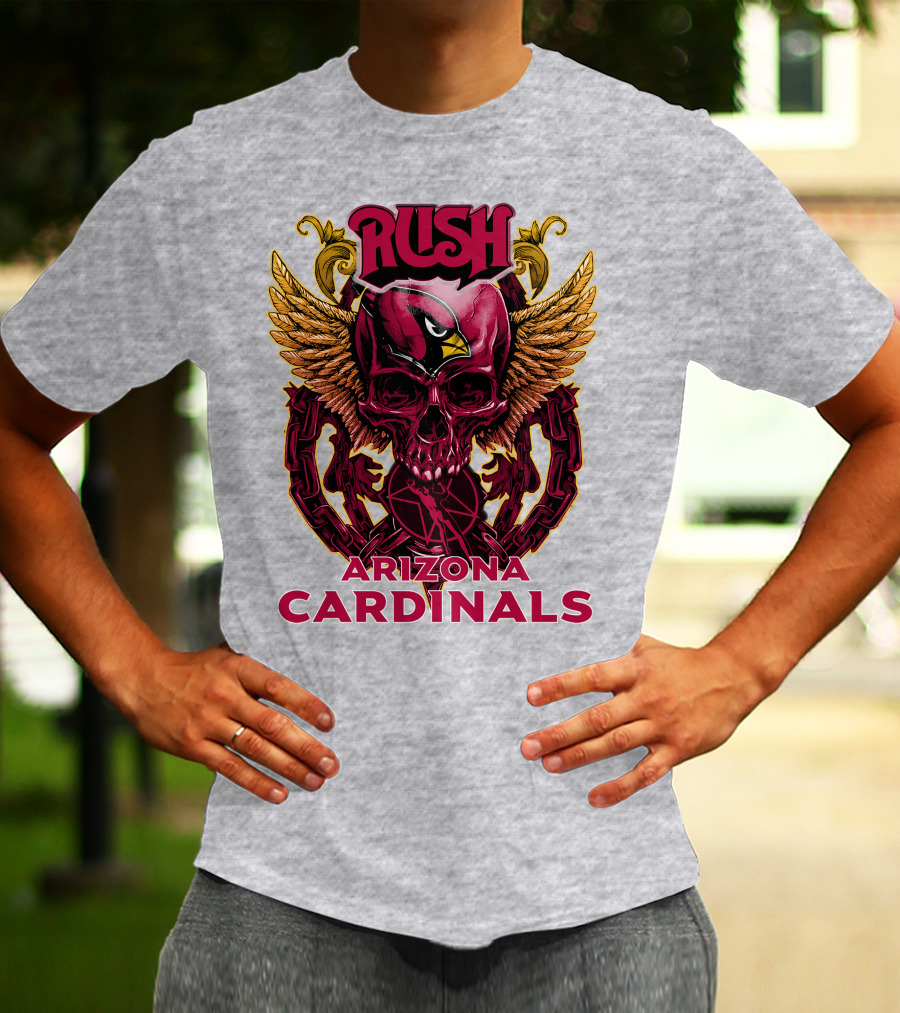 Rush Arizona Cardinals Skull Wings T-Shirt