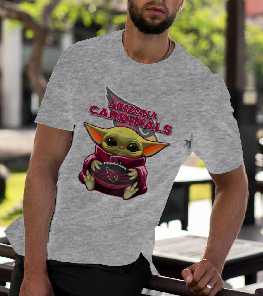 Arizona Cardinals Baby Yoda Football T-Shirt