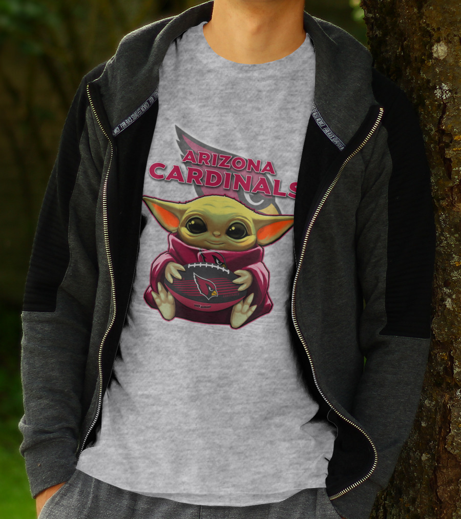Arizona Cardinals Baby Yoda Football T-Shirt