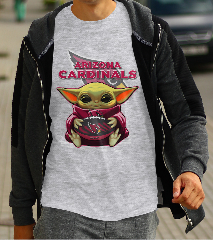 Arizona Cardinals Baby Yoda Football T-Shirt