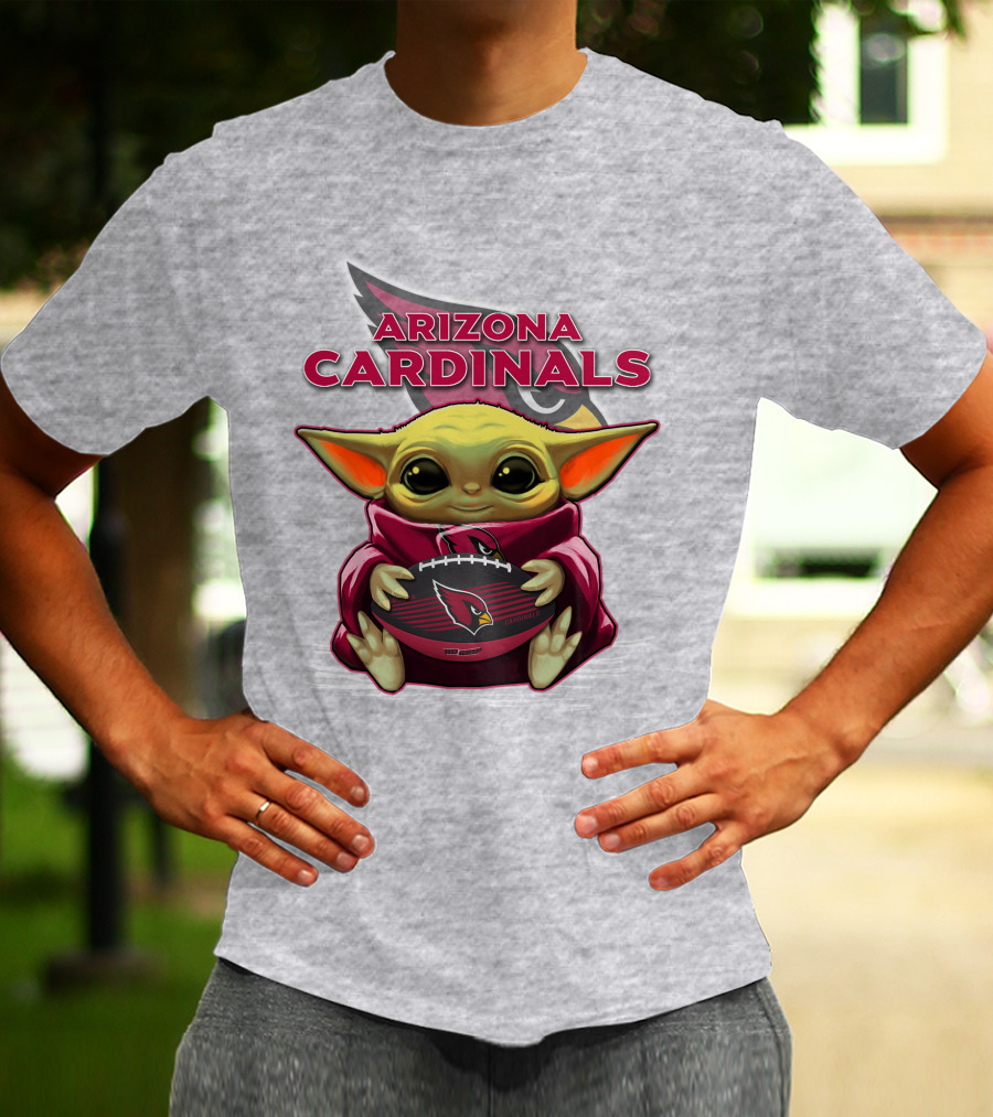 Arizona Cardinals Baby Yoda Football T-Shirt