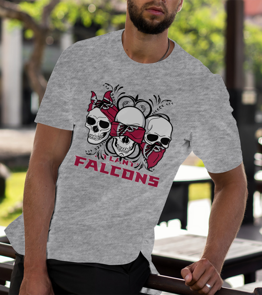 3 Skull Atlanta Falcons Bandana T-Shirt