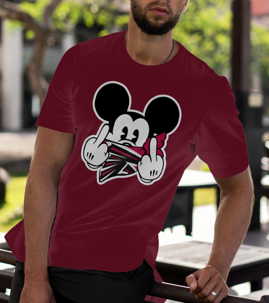 Atlanta Falcons Mickey Mouse Bandana Gesture T-Shirt