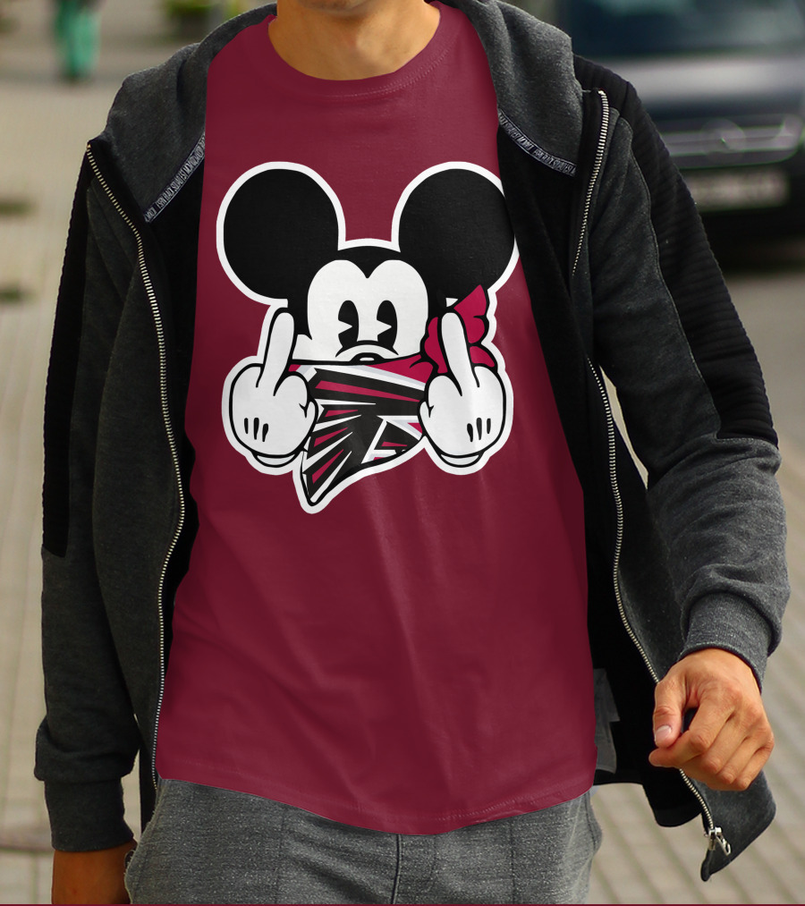 Atlanta Falcons Mickey Mouse Bandana Gesture T-Shirt