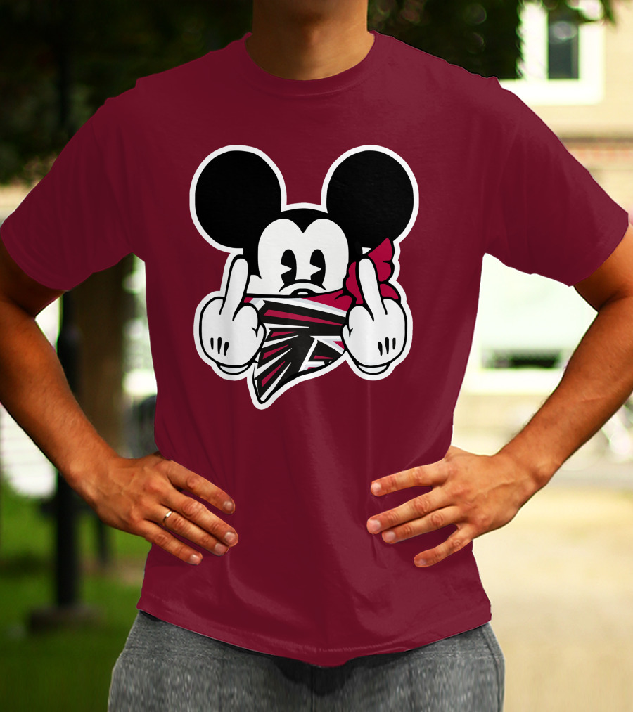 Atlanta Falcons Mickey Mouse Bandana Gesture T-Shirt