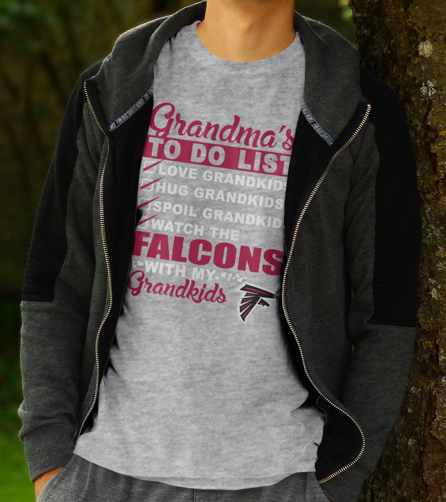 Grandma's To Do List Love Hug Spoil Watch The Falcons With My Grandkids T-Shirt
