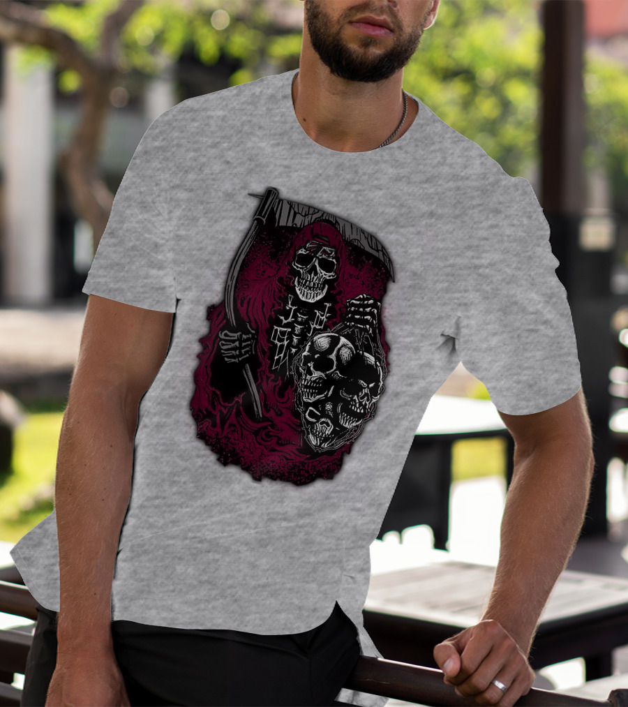Atlanta Falcons 03 Grim Reaper Skull T-Shirt