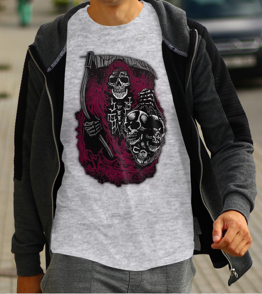 Atlanta Falcons 03 Grim Reaper Skull T-Shirt