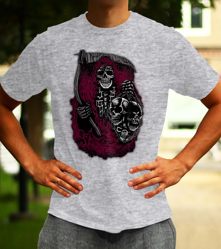 Atlanta Falcons 03 Grim Reaper Skull T-Shirt