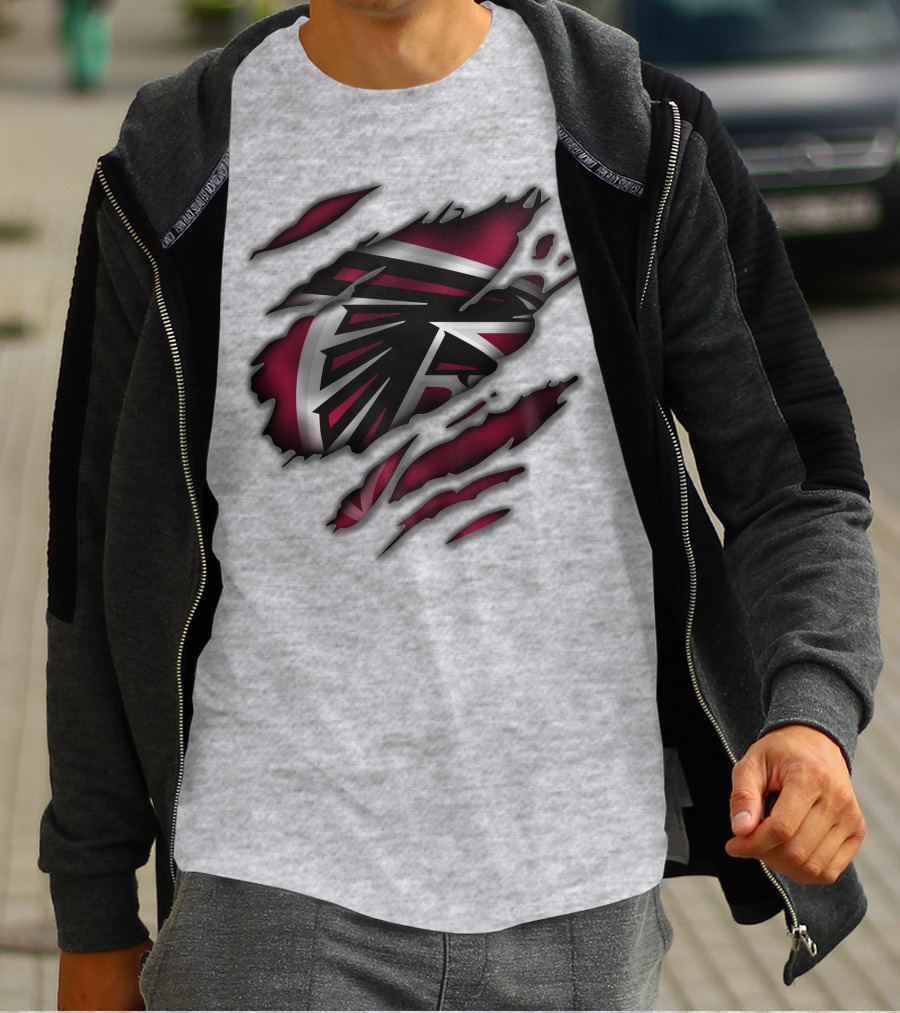 Atlanta Falcons Logo Claw Marks T-Shirt