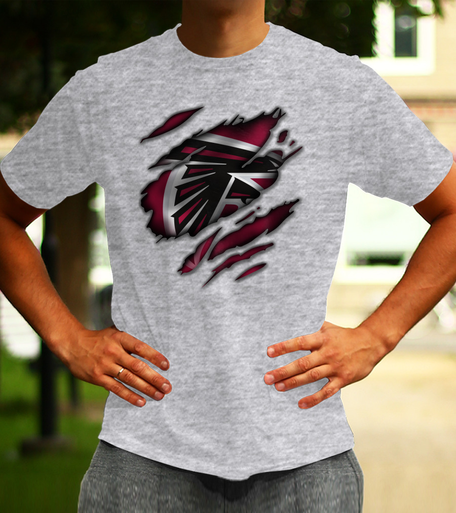 Atlanta Falcons Logo Claw Marks T-Shirt