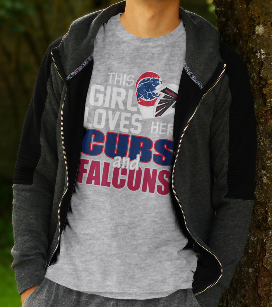 This Girl Loves Her Cubs And Falcons T-Shirt