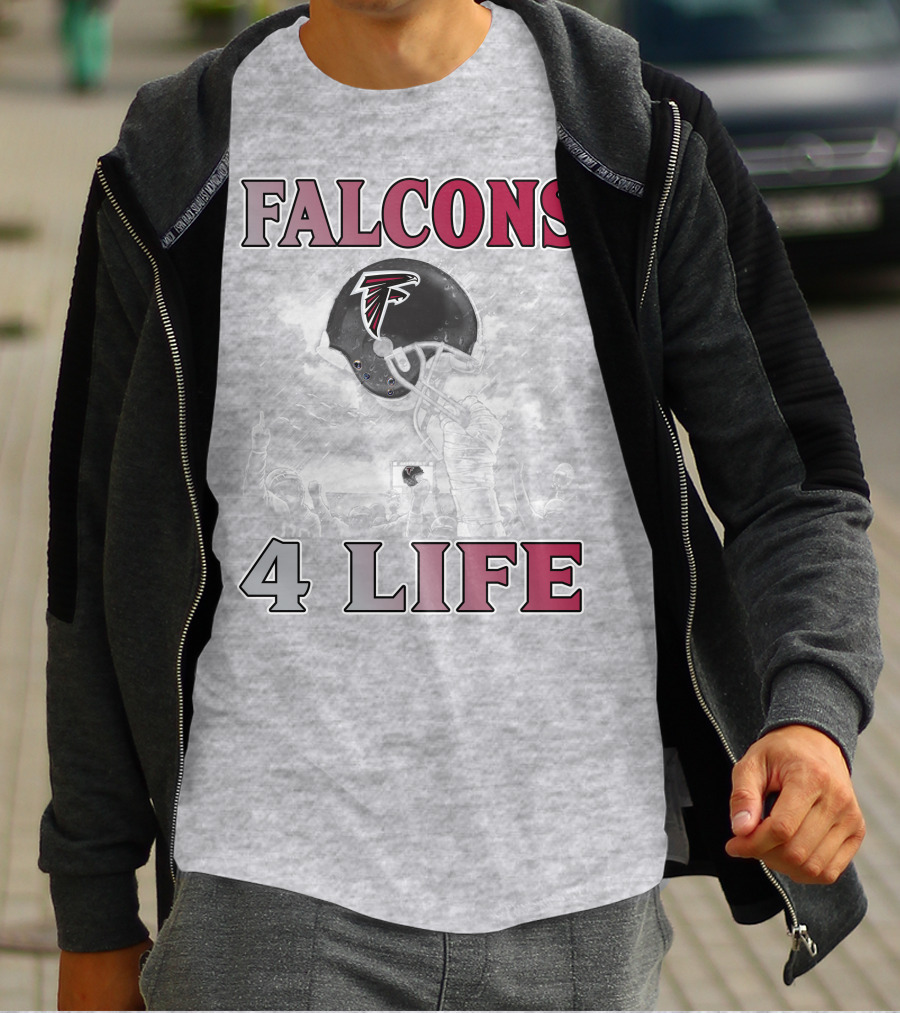 Falcons 4 Life Atlanta Falcons Helmet Team Spirit T-Shirt