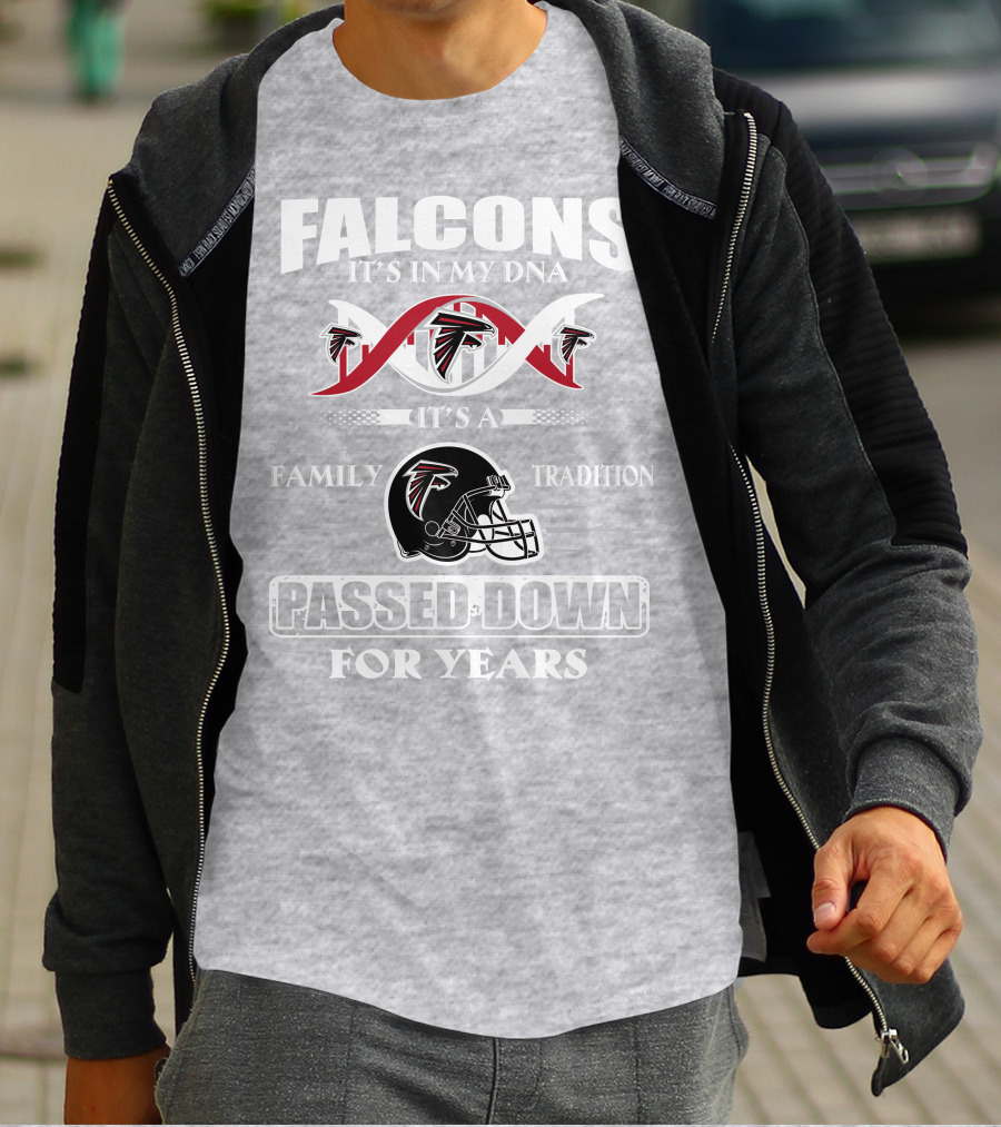 Falcons It's In My Dna Family Tradition Passed Down For Years T-Shirt
