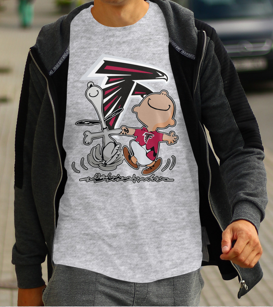 Atlanta Falcons Snoopy Dance Nfl Fan Artwork T-Shirt