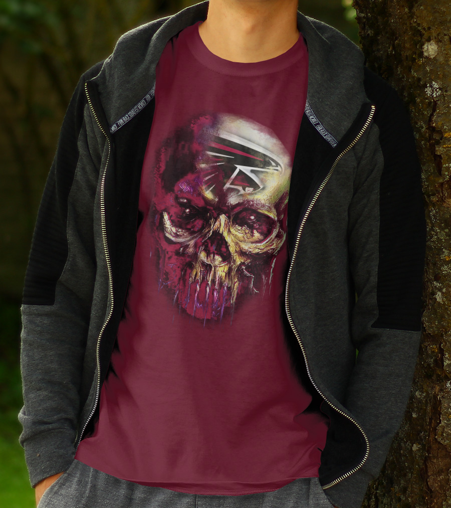 Atlanta Falcons Skull Art T-Shirt