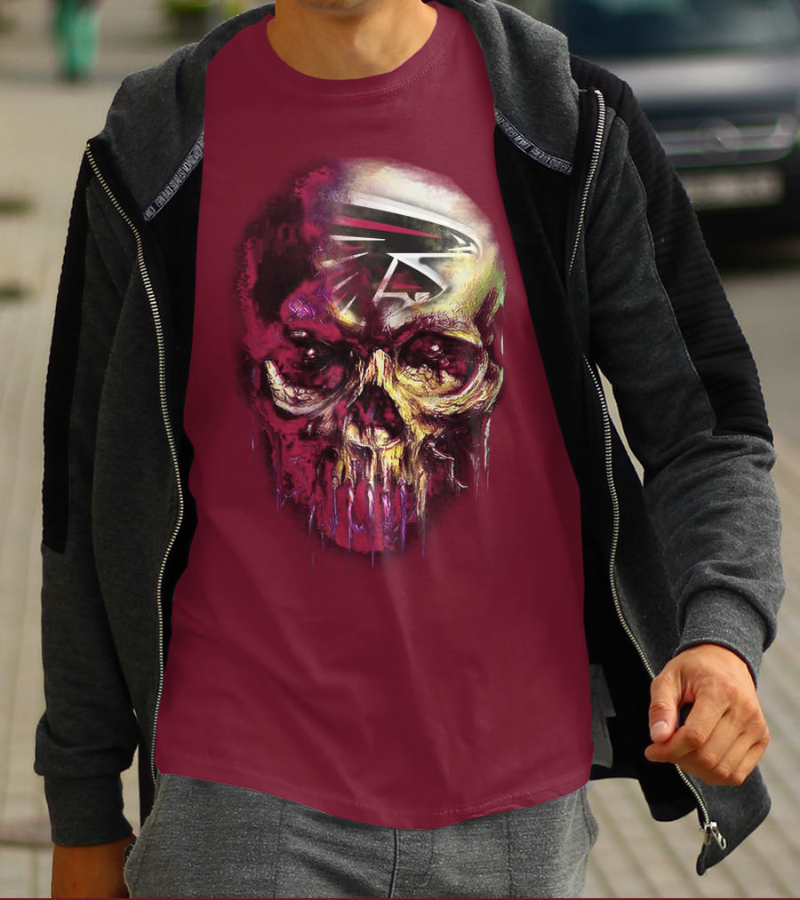 Atlanta Falcons Skull Art T-Shirt