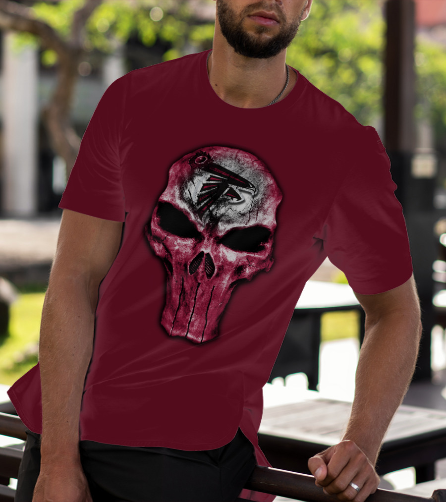 Atlanta Falcons Skull Logo Design 52 T-Shirt