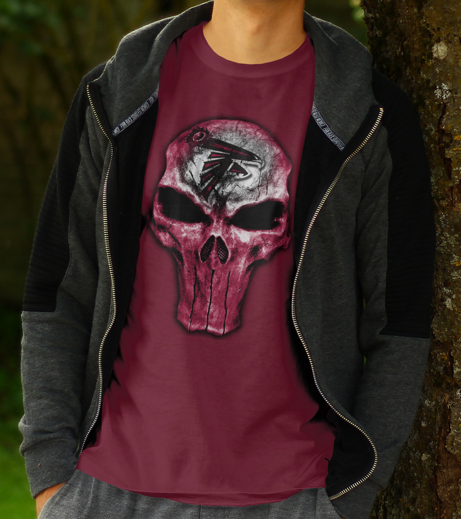 Atlanta Falcons Skull Logo Design 52 T-Shirt