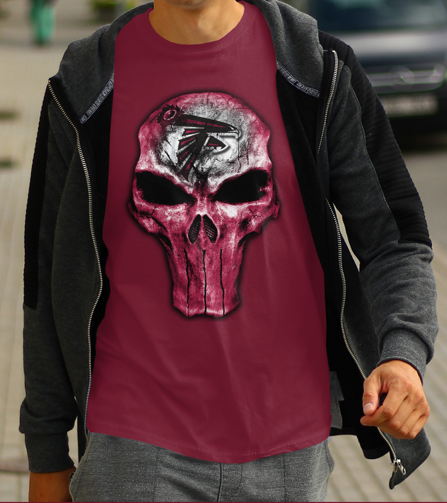 Atlanta Falcons Skull Logo Design 52 T-Shirt