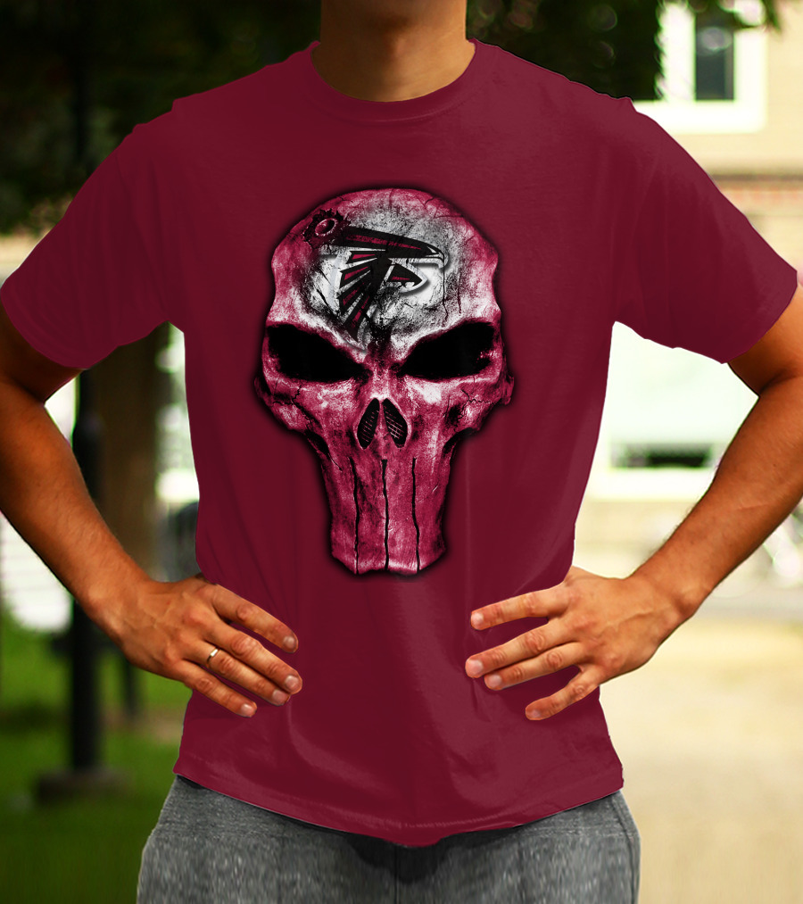 Atlanta Falcons Skull Logo Design 52 T-Shirt