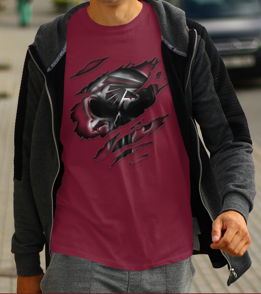 Atlanta Falcons Skull T-Shirt