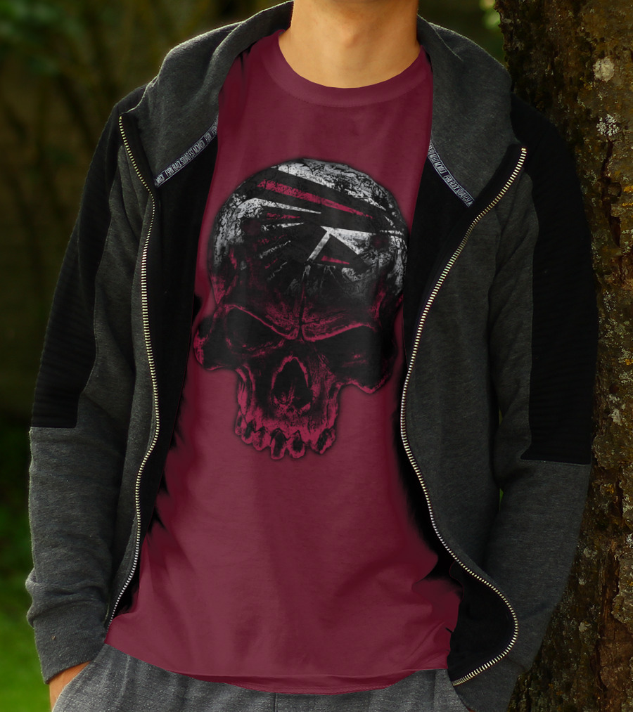 Atlanta Falcons Skull Emblem 67 T-Shirt