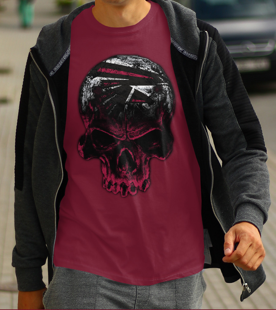 Atlanta Falcons Skull Emblem 67 T-Shirt