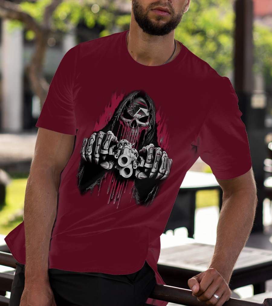 Atlanta Falcons Skull Grim Reaper T-Shirt