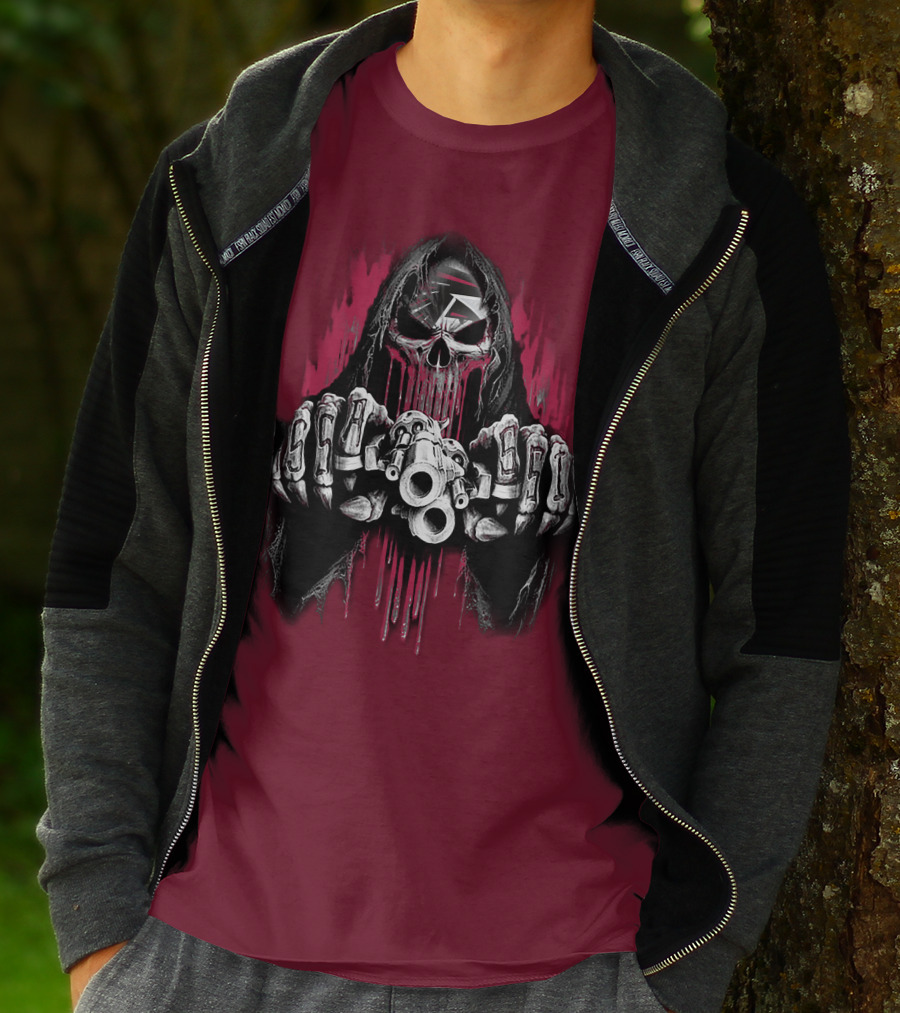 Atlanta Falcons Skull Grim Reaper T-Shirt