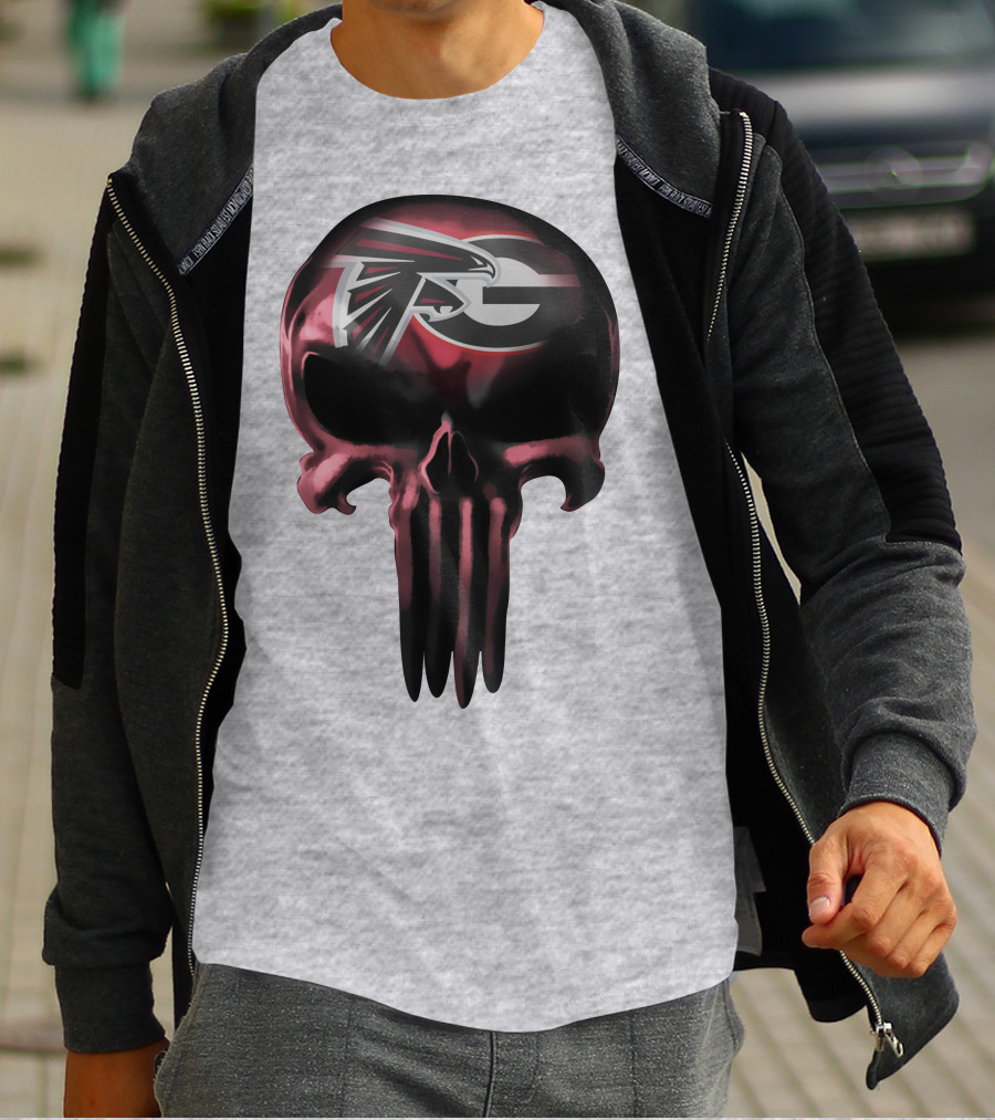 Atlanta Falcons G Logo Skull T-Shirt