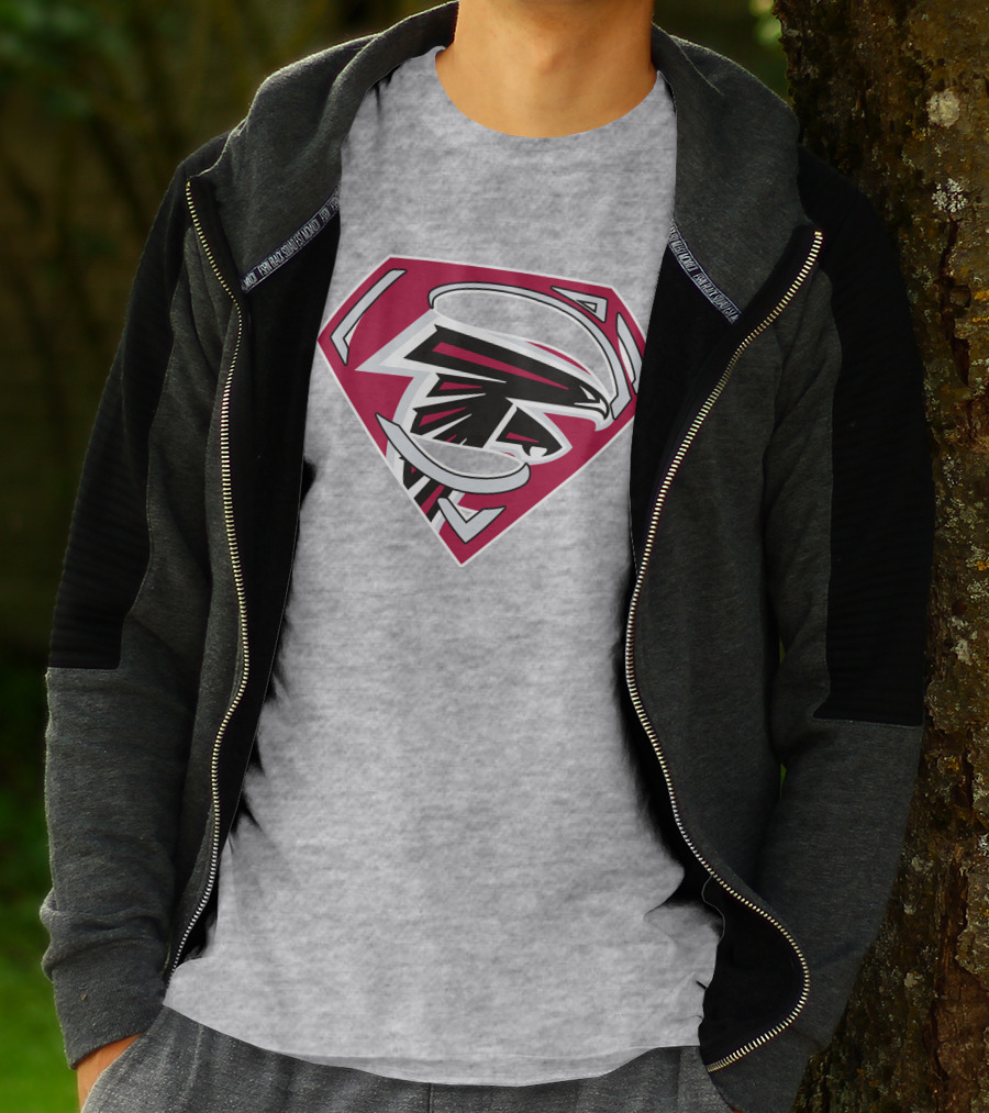 Atlanta Falcons 89 Superhero Shield T-Shirt