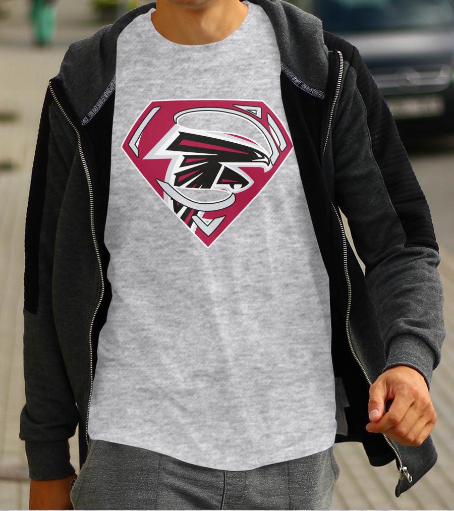 Atlanta Falcons 89 Superhero Shield T-Shirt