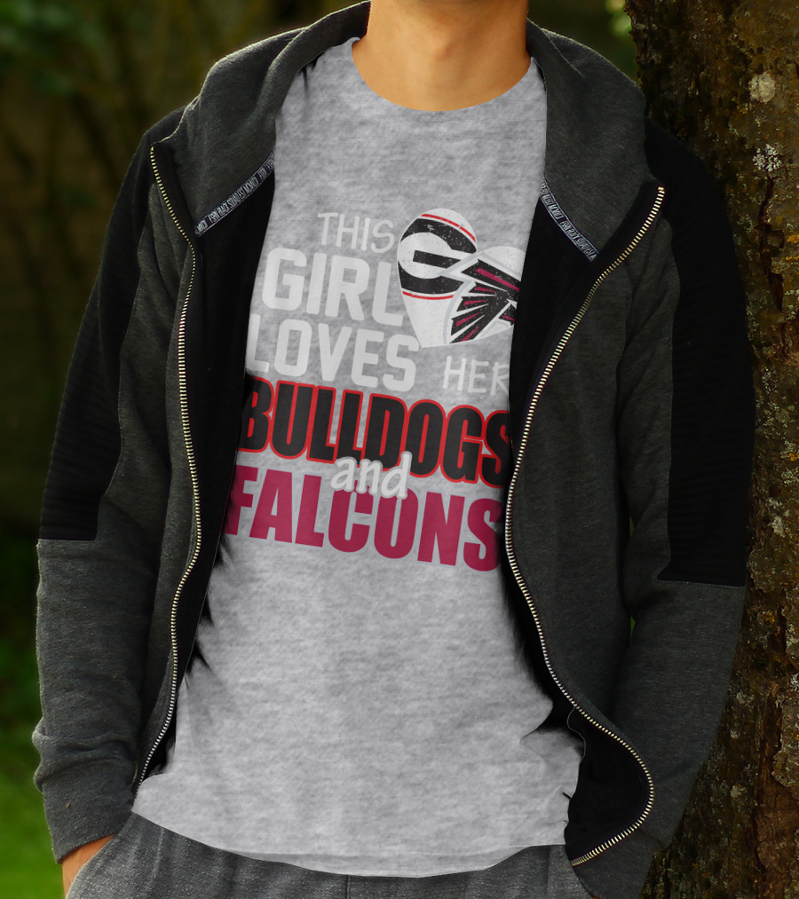 This Girl Loves Her Bulldogs And Falcons T-Shirt