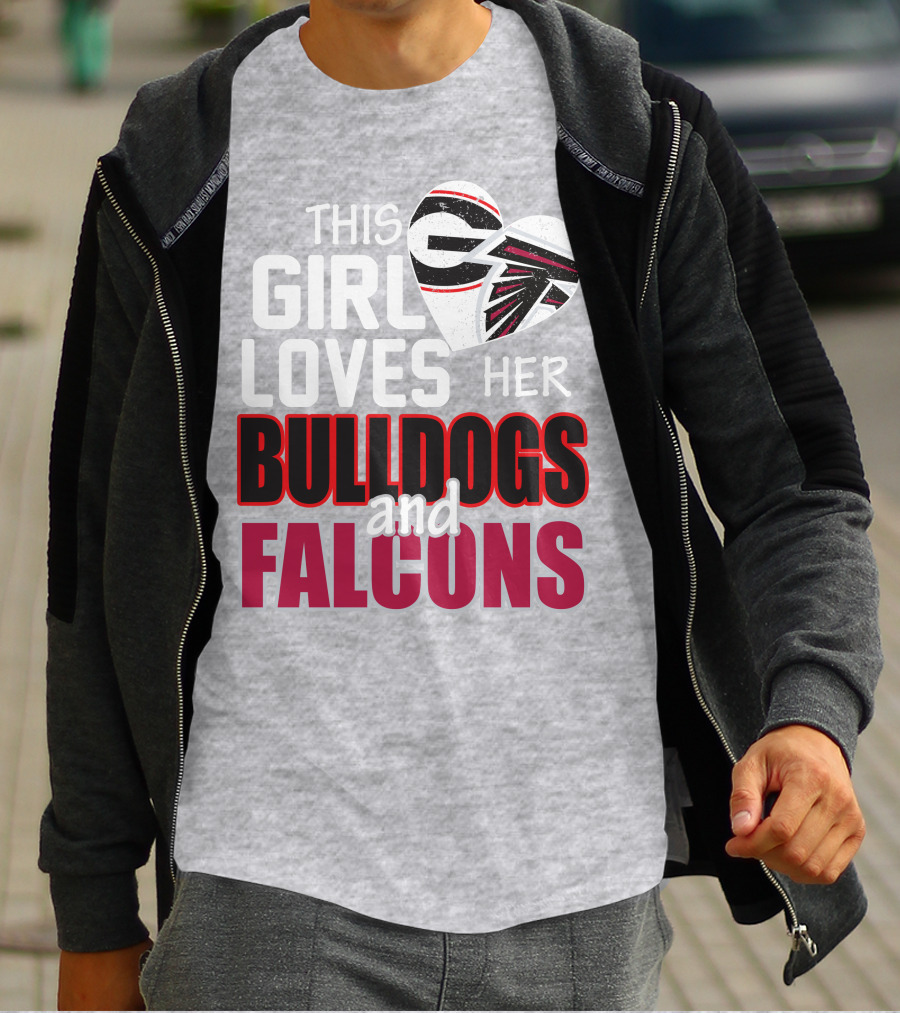 This Girl Loves Her Bulldogs And Falcons T-Shirt