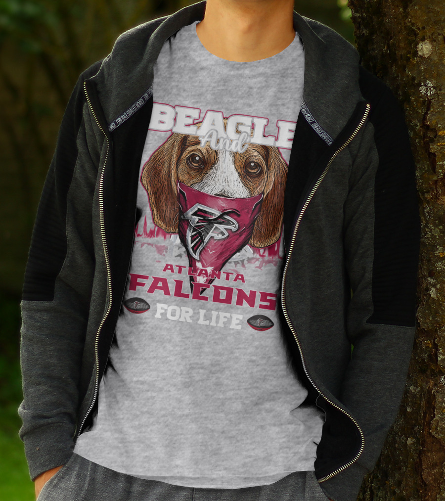 Beagle And Atlanta Falcons For Life T-Shirt