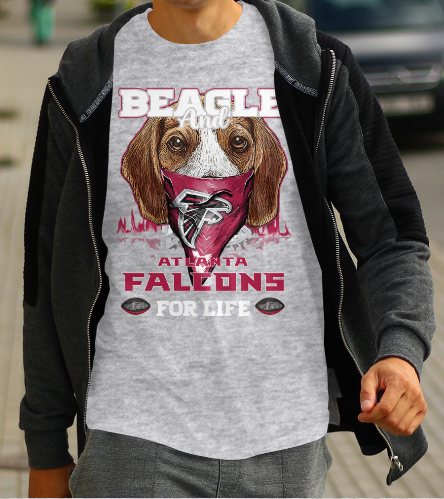 Beagle And Atlanta Falcons For Life T-Shirt