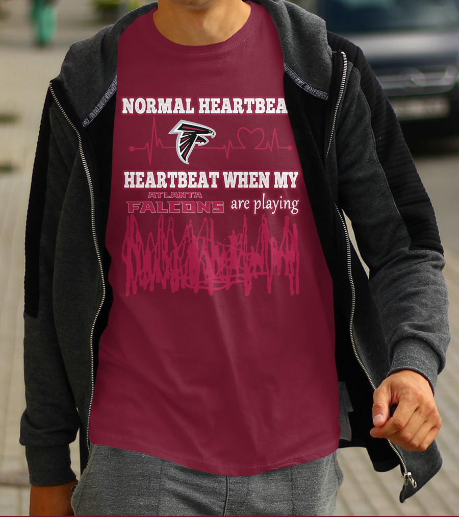 Normal Heartbeat Heartbeat When My Atlanta Falcons Are Playing T-Shirt
