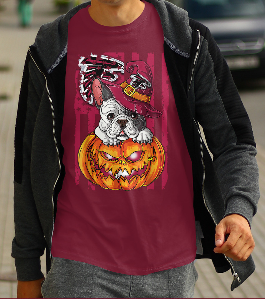 Hlw Bulldog Pumpkin Halloween Atlanta Falcons T-Shirt
