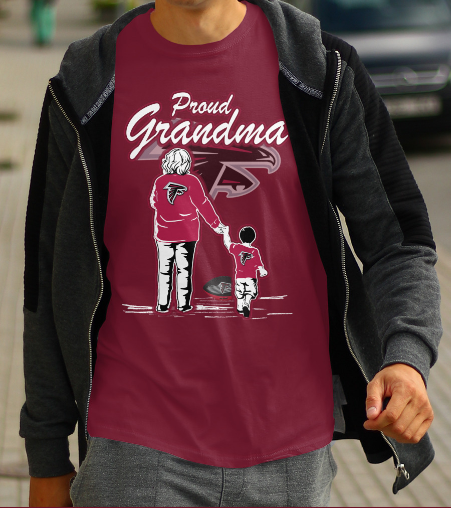 Proud Grandma Atlanta Falcons Football Family T-Shirt