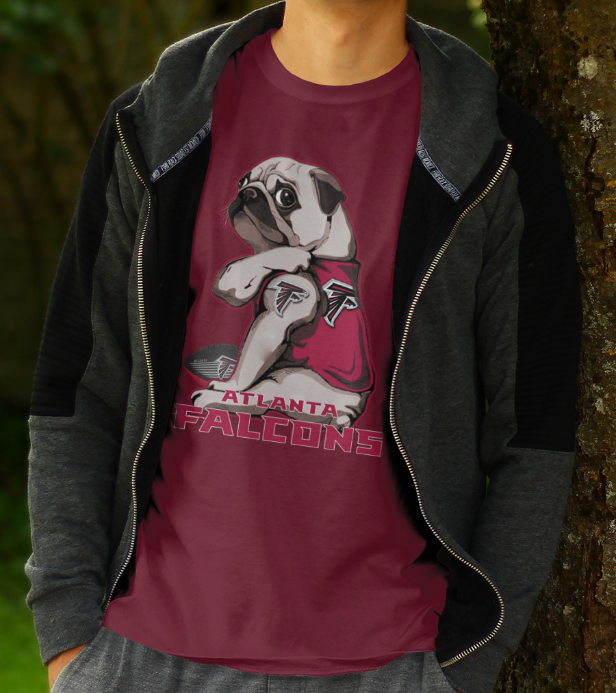 Pug Atlanta Falcons Football Team Mascot T-Shirt