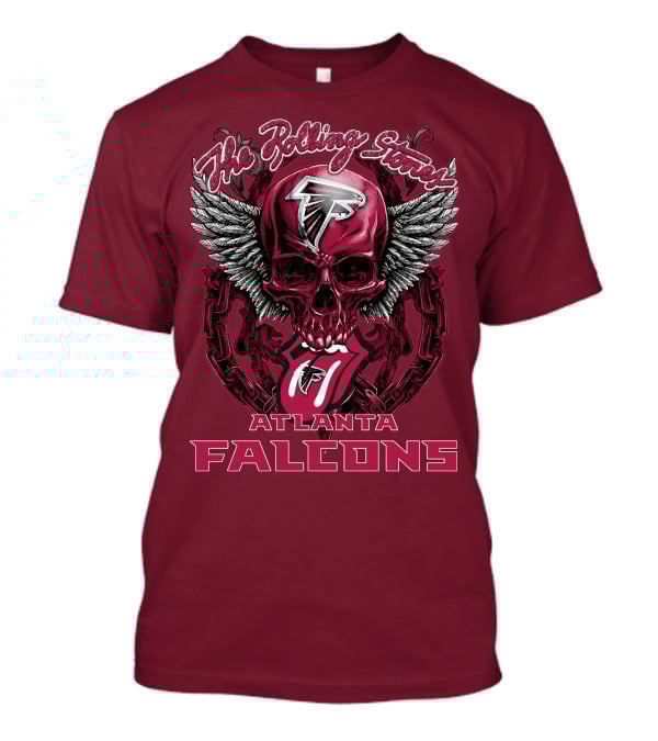 Rolling Stones Atlanta Falcons Skull And Wings T-Shirt
