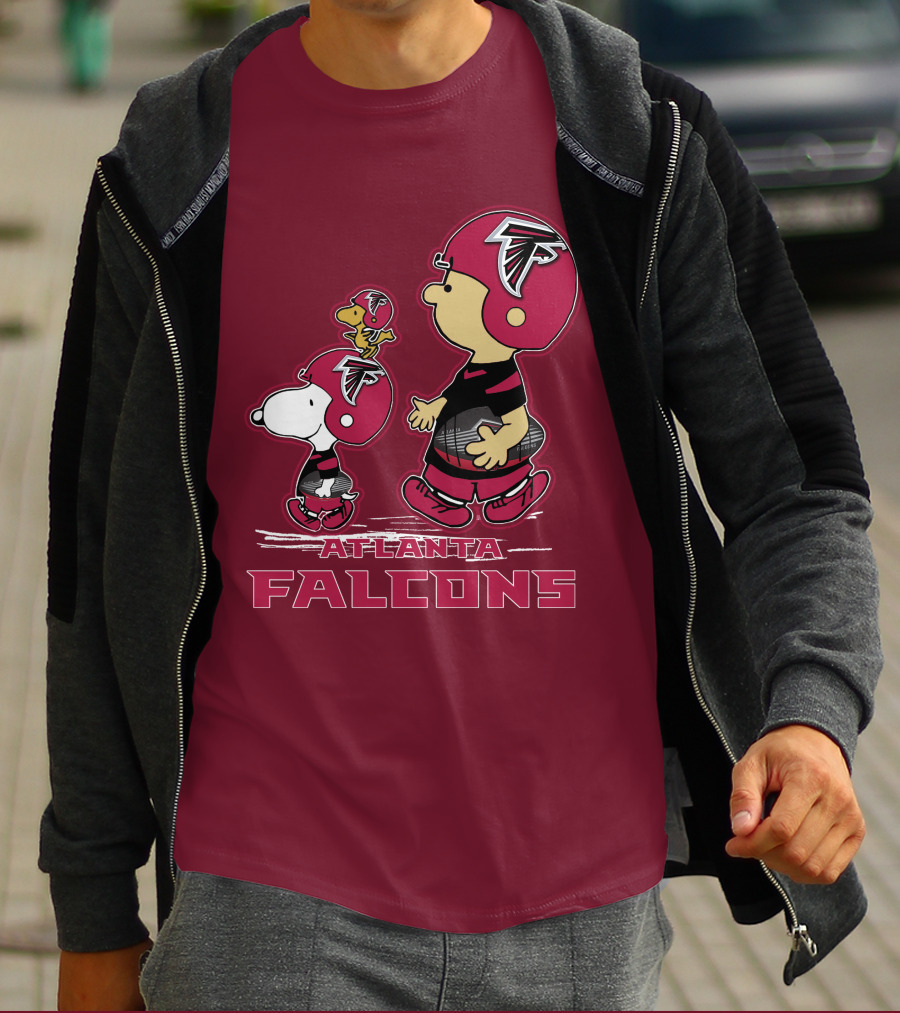 Atlanta Falcons Snpfootball Peanuts Characters T-Shirt