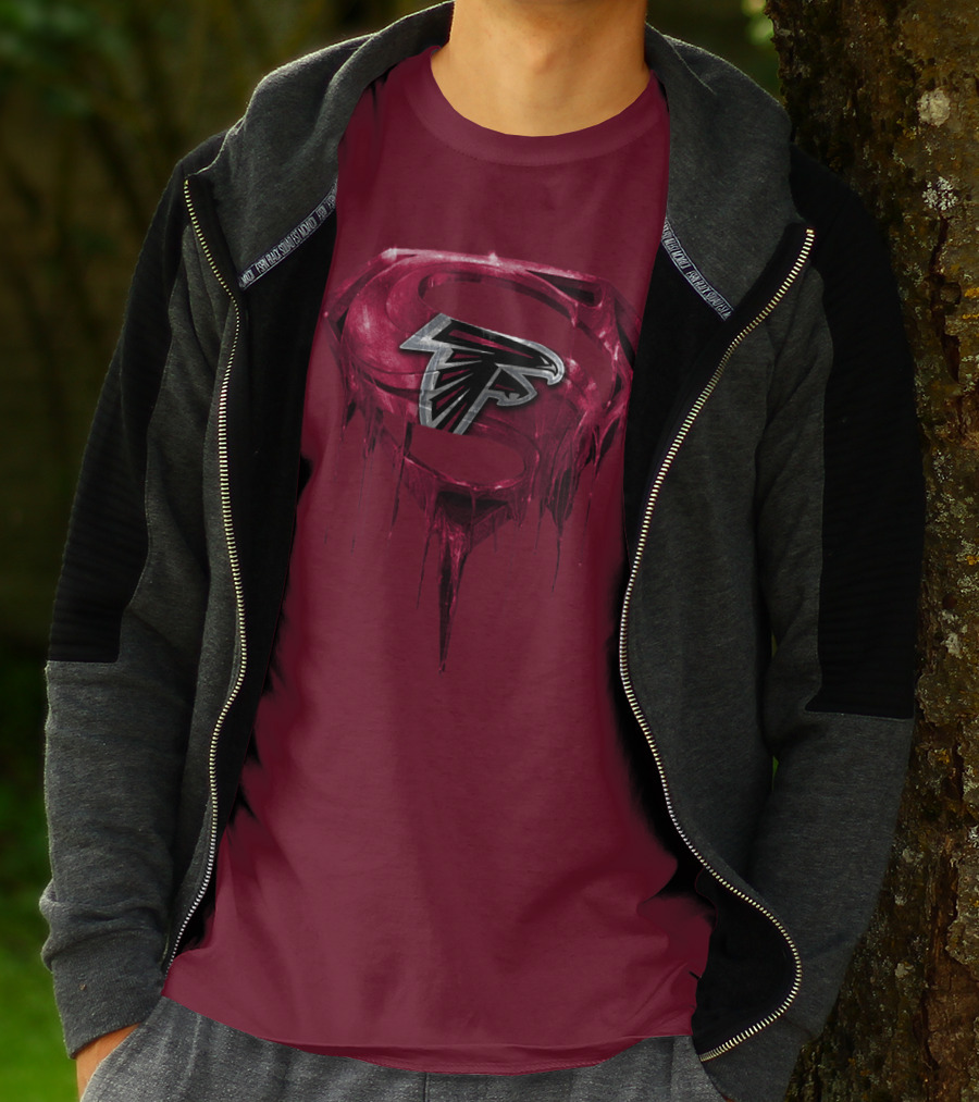 Spm Atlanta Falcons Superhero Emblem T-Shirt